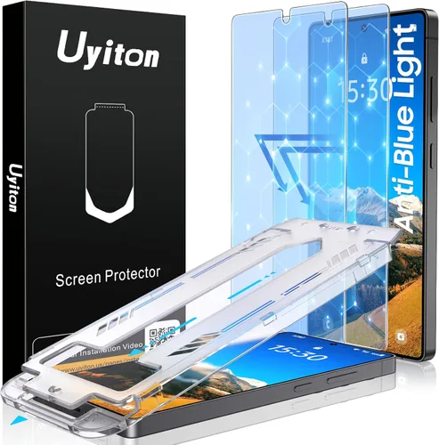 Vista 18 de Uyiton UnBreak-Glass Screen Protector, [Ultrasonic Fingerprint Support][Auto-Alignment Frame] Scratch-Resistant Bubble-Free Screen Protector(6.8