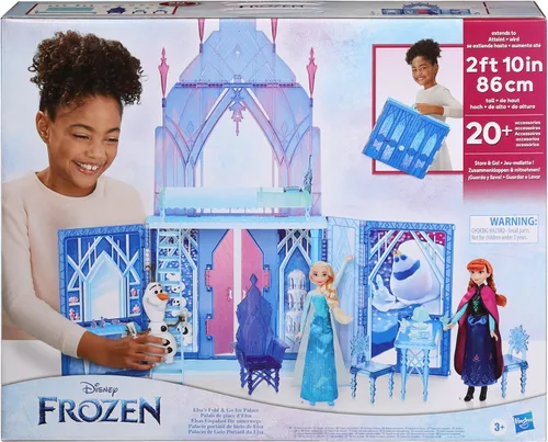 Vista 3 de Disney Frozen 2 Elsa's Fold and Go Ice Palace, Castle Playset, Toy for Kids Ages 3 and Up