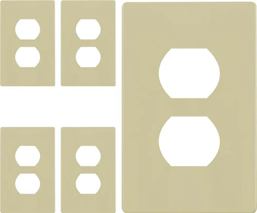 Vista 33 de ENERLITES Placa de pared dúplex para tomacorriente para receptáculos, cubierta de toma de corriente eléctrica jumbo, acabado brillante, de gran