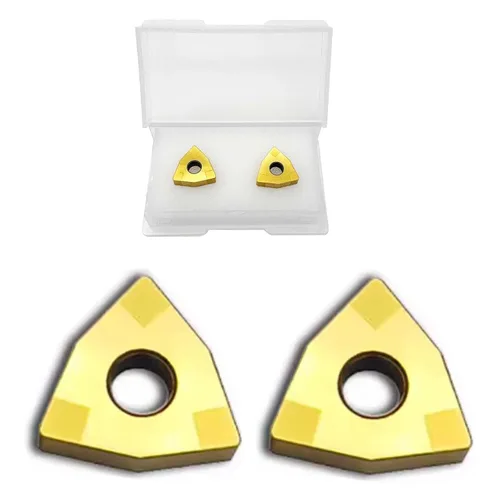 Vista 10 de 2pcs WNMG431/WNMG080404 CBN-6 Nitruro de boro cúbico Adecuado para el acabado de alta velocidad de acero tratado térmicamente, aleación ferrosa