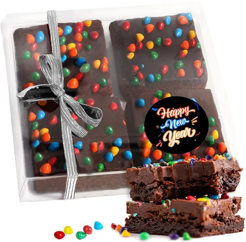Vista 12 de Cesta de regalo de galletas de brownies de Pascua, regalo de comida de chocolate envuelta individualmente para hombres, mujeres y niños, paquete