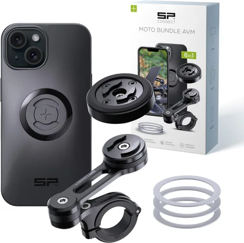 Vista 11 de SP CONNECT Moto Bundle II con módulo antivibraciones SPC+ Compatible con iPhone 11 Pro/XS/X Soporte de teléfono para motocicleta Soporte