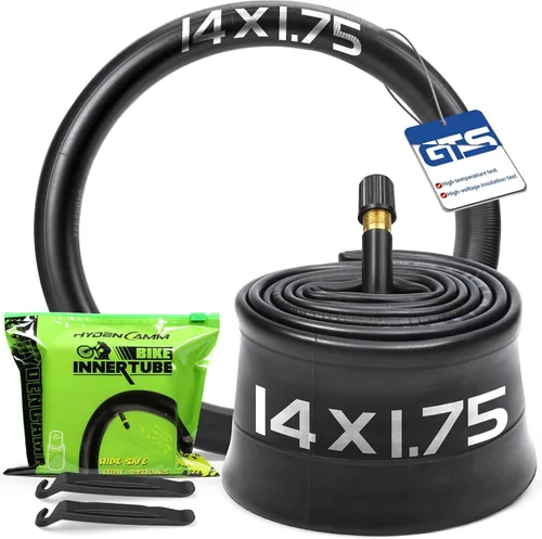 Vista 18 de Juego de 2 cámaras para bicicleta de 12"/14"/16"/18"/ 20"/ 22"/24"/ 26"/27.5"/28"/29" x1.75/1.95/2.10/2.125 con 2 palancas para neumáticos