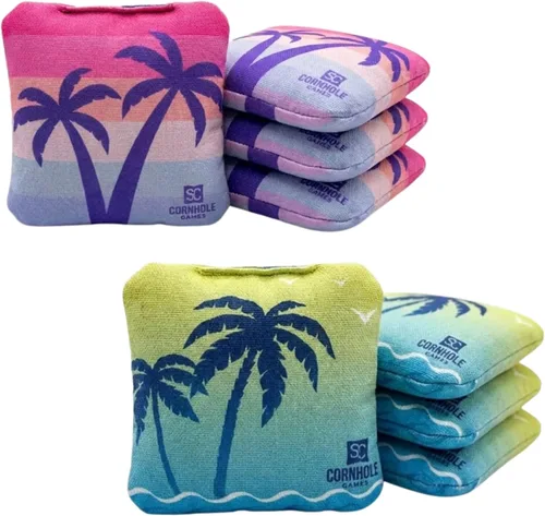 Vista 20 de Bolsas Profesionales de Cornhole de Doble Cara - 16 oz 6x6 con Relleno de Resina Premium - Bolsas de Frijoles Pro de Torneo Oficial