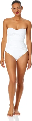 Vista 9 de Anne Cole - Traje de baño de una pieza con parte delantera plisada para mujer