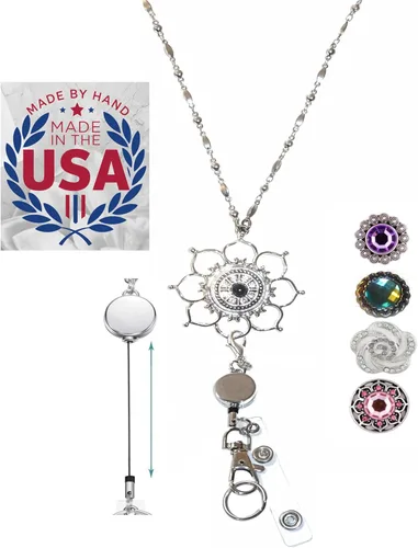 Carrete retráctil para insignia, cordón intercambiable para mujer, fuerte, tarjetero de identificación, llaves, maestro, enfermera, crucero, llavero