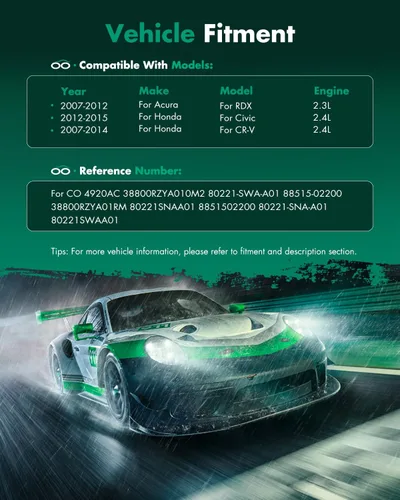 Vista 2 de SCITOO Embrague del compresor de CA para Honda CRV 2.4L 2007-2014, para Honda Civic 2.4L 2012-2015, para Acura RDX 2.3L 2007-2012