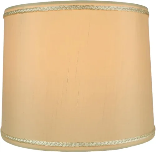Vista 4 de Royal Designs, Inc. HB-641UT-9BG Pantalla de lámpara de tambor poco profundo con tapiz, Uno Fitter, 8 x 9 x 7, beige