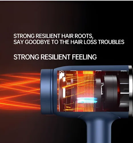 Vista 5 de Essence Hair Care - Secador de pelo profesional, control de temperatura LCD, 110 V, azul, ajustes de 3 velocidades