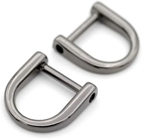 Vista 8 de CRAFTMEMORE Anillo de tornillo de grillete pequeño con anillos en D para llaves y extractor de cremallera, pulsera paracord de repuesto de 3/8 Latón