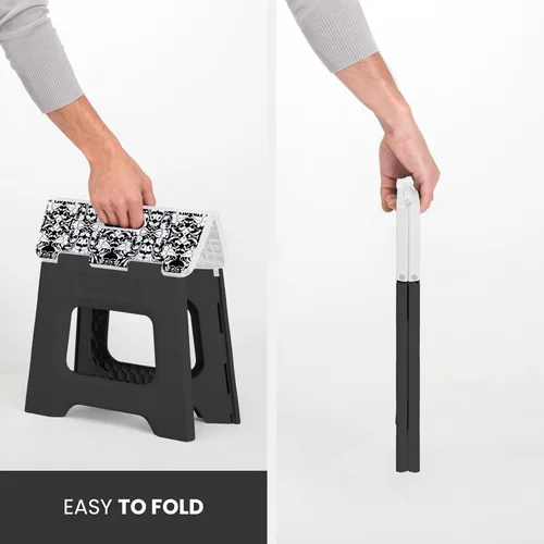 Vista 258 de Vigar Taburete compacto plegable, taburetes de 10-1/2 pulgadas para adultos de hasta 330 libras, taburete ligero, taburete plegable antideslizante