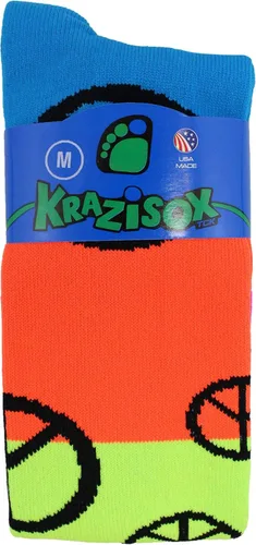Vista 2 de TCK Calcetines OTC con estampado divertido de arcoíris neón