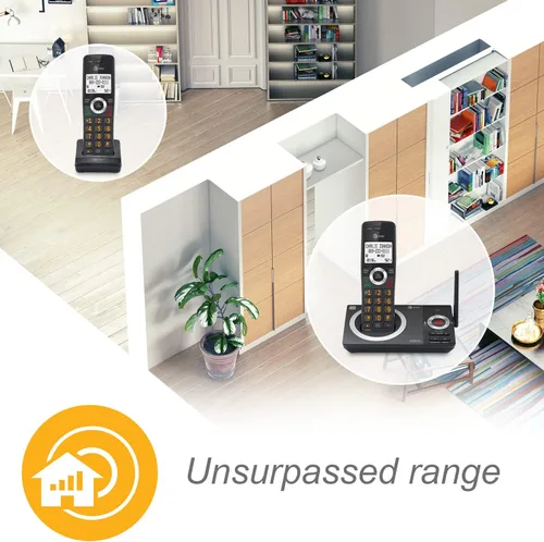 Vista 5 de AT&T CL82219 DECT 6.0 - Teléfono inalámbrico de 2 auriculares para el hogar con contestadora, bloqueo de llamadas, identificador de llamadas por
