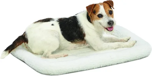 Vista 20 de MidWest Homes for Pets QuietTime Cama para Perros – Borde de Piel Sintética Gris, Ultra-Suave y Lavable a Máquina, Se Adapta a Jaulas