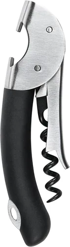 OXO Sacacorchos de camarero de doble palanca de acero, plata/negro, 1 CT