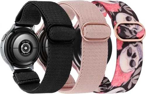 Vista 21 de TOYOUTHS Correa elástica de nylon de 20mm compatible con Samsung Galaxy Watch 7/6/5/4/FE/Active 2 de 40mm 44mm/Watch 6 Classic de 43/47mm/Watch 5