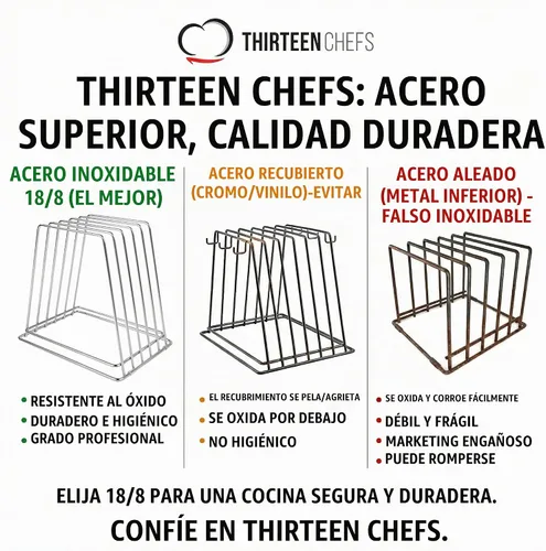 Vista 3 de Estante para tablas de cortar comercial, acero inoxidable, no se oxida, capacidad para 3 tablas