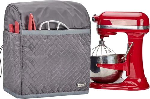 Vista 10 de HOMEST - Funda para batidora de pie compatible con KitchenAid Bowl Lift, cubierta antipolvo con bolsillo de cierre para accesorios