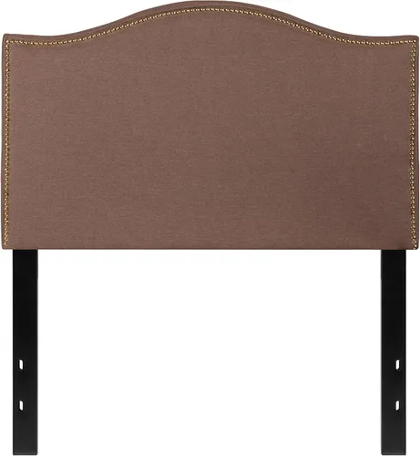 Vista 36 de Flash Furniture Bedford - Cabecero de cama doble tapizado con ribete de uñas en tela beige