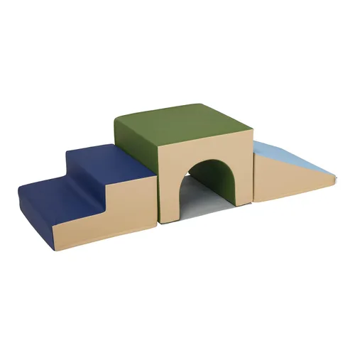 Vista 13 de ECR4Kids escalador de juguete individual de espuma con túnel, para enseñanza primaria