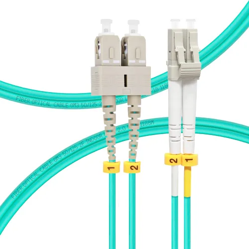 Vista 14 de Cable de conexión de fibra de 1M OS2 SC a LC Opciones de longitud: 1m-50m, Cable de fibra óptica de modo único 1G/10G dúplex 9/125um SMF LSZH de 1