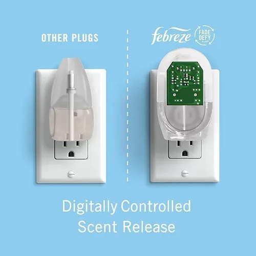 Vista 7 de Febreze - Recambio de ambientador antiolor que combate el olor Defy PLUG, Gain Moonlight Breeze, (2) de repuestos de 0.87 onzas líquidas