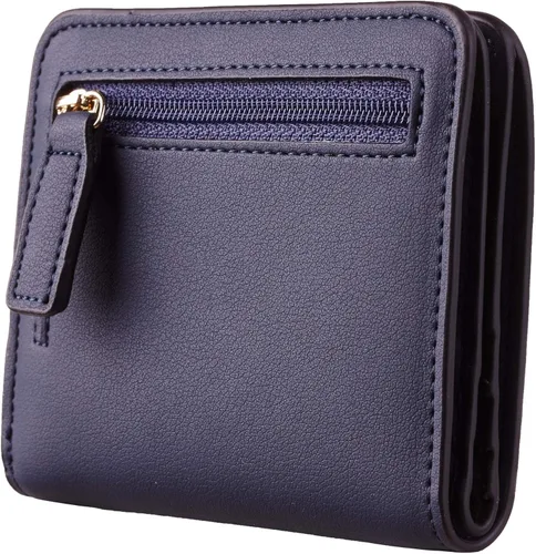 Vista 5 de Toughergun Billetera plegable de cuero genuino para mujer, pequeña y compacta, con bloqueo RFID y ventana de identificación