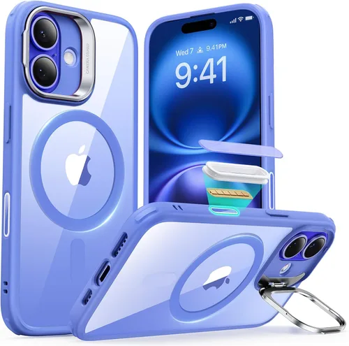 Vista 72 de ESR Funda para iPhone 14 Pro Max, Compatible con MagSafe, Funda Transparente para Teléfono con Soporte Stash Integrado para iPhone 14 Pro Max