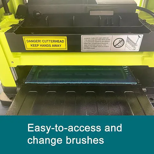 Vista 4 de FORESTWEST 10507, 13.6 Amp - Cepilladora de grosor de mesa de 13 pulgadas, 2 cuchillas de carburo SK5 de doble cara, verde y negro