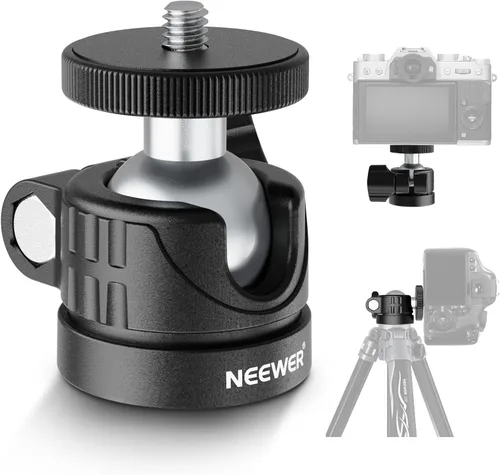 Vista 9 de Neewer® Aleación de aluminio giratoria de 360 grados Mini cabeza de bola con rosca de 1/4 "3/8" montaje base para cámara DSLR como Canon, Nikon
