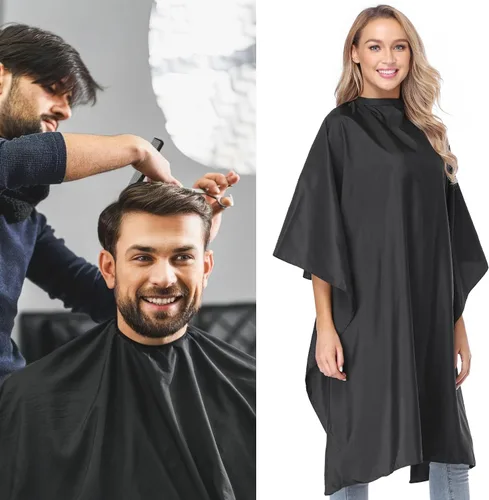 Vista 8 de Professional Salon Barber Cape for Men/Women - Hairdressing Waterproof Hair Cutting Cape with Adjustable Snap Closure,Salon