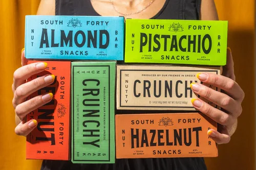 Vista 6 de South 40 Snacks - Barra de maní, barra extra crujiente de nueces, ingredientes simples, miel y azúcar, deliciosos racimos de nueces de proteína