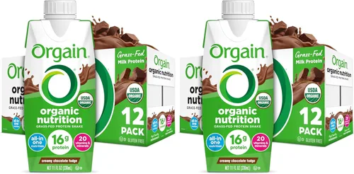 Vista 8 de Orgain Batido Nutricional Orgánico de Proteína, Sabor Dulce Cremoso de Chocolate - 16g de Proteína de Suero de Leche Alimentada con Pasto, Reemplazo