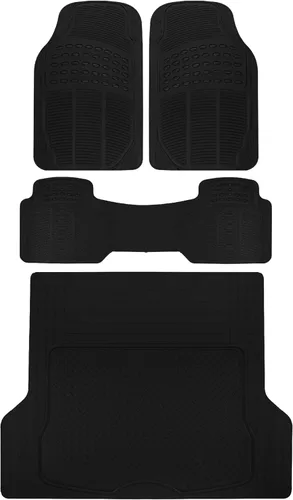 Vista 15 de BDK ProLiner - Alfombrillas para autos, camiones, SUV, 2 piezas, alfombrillas para todo tipo de clima con diseño de ajuste universal, alfombrillas