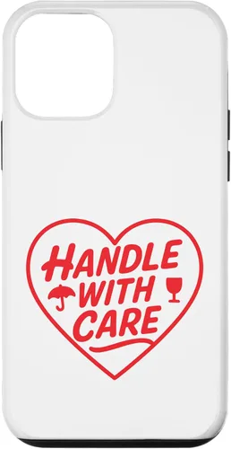 Vista 16 de Handle with Care - Cute Heart Warning Design Case for iPhone 17