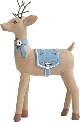 SHUTING2020 Chinese feng Shui Statue Sculpture Painted Deer Desktop Decorations European Retro Small Decorations Home Living Room Wine Cabinet