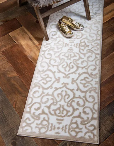 Vista 27 de Unique Loom Rushmore Collection Johnson - Alfombra rectangular de 5 pies 1 pulgada x 8 pies, color blanco nieve/beige