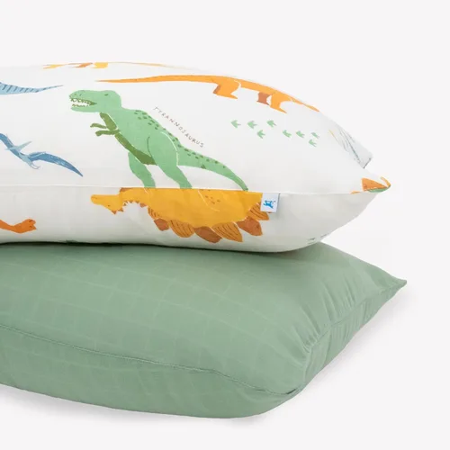 Vista 12 de Little Unicorn Paquete de 2 fundas de almohada estándar, tela de muselina súper suave y transpirable, cierre de sobre cómodo, para cuna y cama