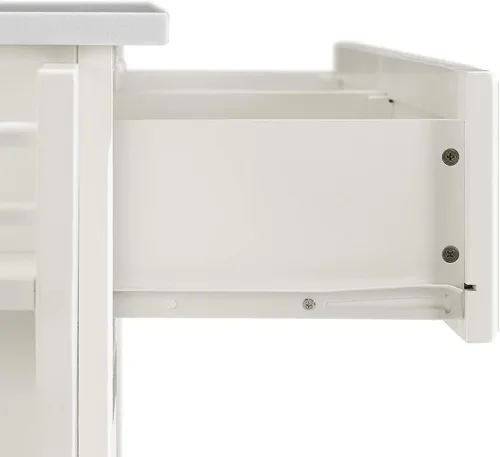 Vista 30 de Crosley Furniture isla de cocina con ruedas, Madera, Blanco