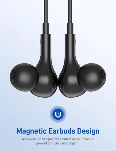 Vista 6 de iMangoo Auriculares con certificación MFi de Apple para audífonos con cable Lightning, auriculares magnéticos con graves HiFi, 3 almohadillas