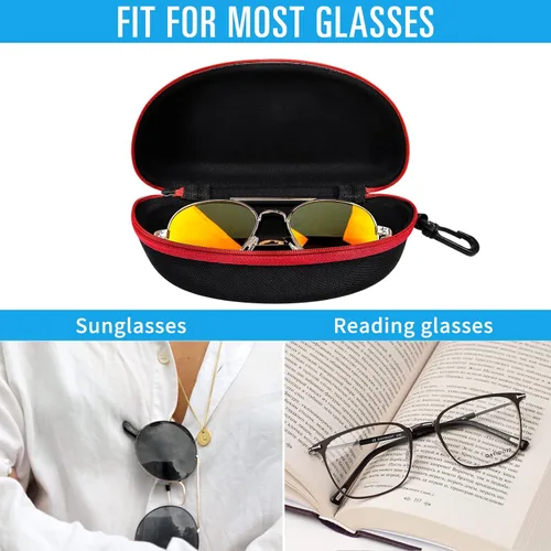 Vista 3 de Paquete de 3 fundas de gafas de sol portátil con cremallera de viaje con paño de limpieza