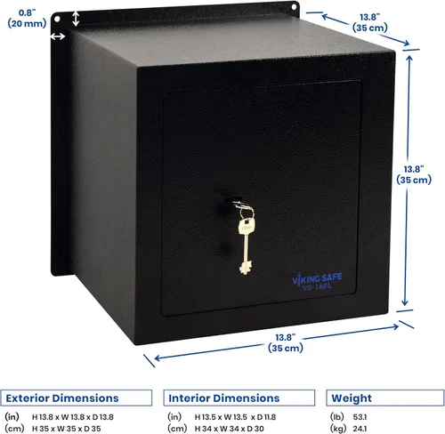 Vista 7 de Viking Security Safe VS-18FL - Caja fuerte mecánica de gran resistencia para suelo