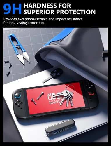Vista 6 de Mumba Screen Protector for Nintendo Switch 2 with Auto-Alignment Kit, 2 Pack 9H Tempered Glass Ultra-Thin Transparent HD Clear, Scratch and Crack