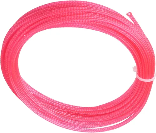 Vista 6 de Bettomshin 1 funda de organización de cables de 3.28 pies (3.3 ft), protector de cable rosa PET de 1/4 pulgadas de ancho, tubo de telar de alambre
