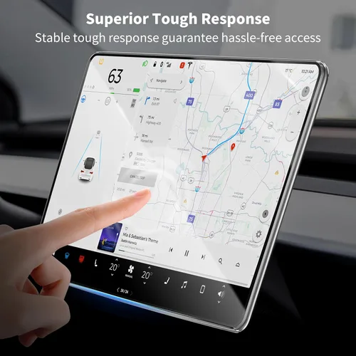 Vista 7 de ACESTAR Funda con protector de pantalla de vidrio templado diseñada para Tesla Model 3 Highland (2024/2025)/Model Y Juniper (2025/2026) Pantalla