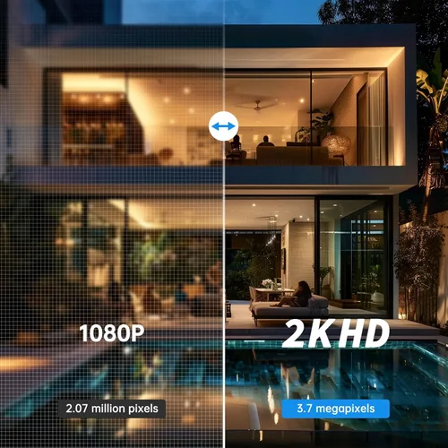 Vista 9 de Cámara de seguridad de bombilla 5G/2.4GHz WiFi 2K Lightbulb Cámaras de seguridad inalámbricas al aire libre, bombilla de visión 360 con rosca