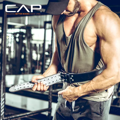 Vista 7 de CAP Barbell Premium Leather Weightlifting Belt – Heavy-Duty Support for Squats, Deadlifts, and Core Stability