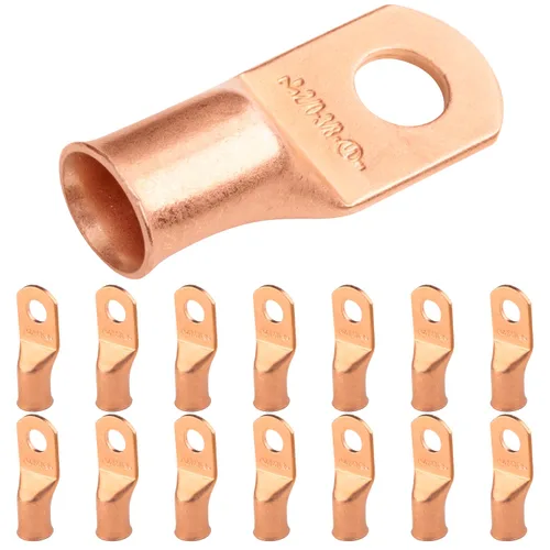 Vista 198 de SELTERM - 5 terminales de anillo resistentes para cable de batería, calibre 1/0 AWG, pernos de 1/2 pulgadas, terminales de calibre 0, ojales