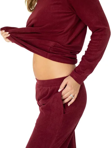 Vista 4 de Kindred Bravely Conjunto de pijama de lactancia polar Pijamas de maternidad para lactancia materna