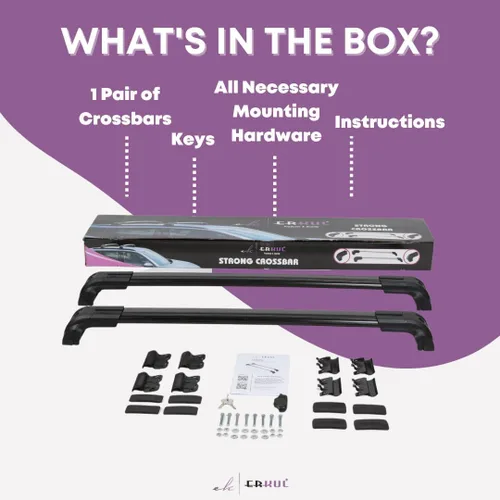 Vista 4 de ERKUL Barras transversales para portaequipajes de techo resistentes de 220 libras para Cadillac XT5 2016-2025 Barras transversales de aluminio